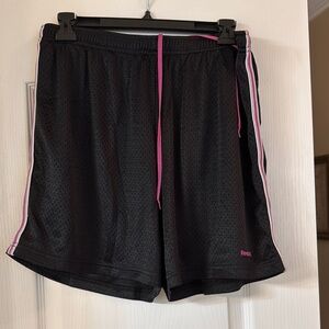 Reebok Black and Pink Athletic Shorts Lightweight and Breathable